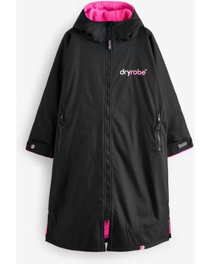 Dryrobe Advance Adult Long Sleeve Changing Coats - Schwarz