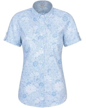 Mountain Warehouse Coconut Short Sleeve 100% Cotton Shirt - Blue