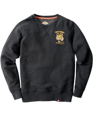 Joe Browns Tiger Riders Back Print Crew Sweat Top - Black