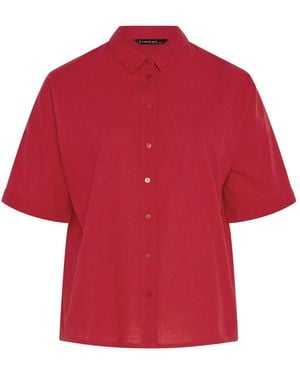 Evans Boxy Shirt - Red