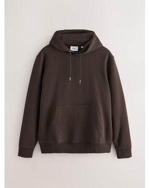 Next Regular Fit Cotton Rich Hoodie - Black