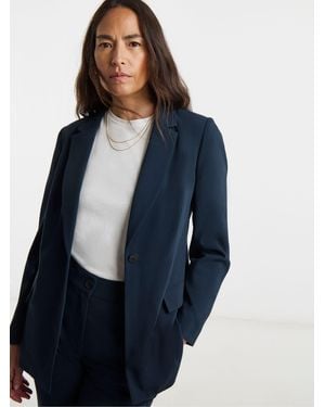 JD Williams Tailored Single Breasted Blazer - Blue
