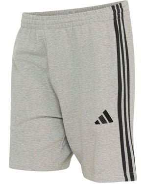 adidas Essentials 3-Stripes French Terry Shorts - Gray