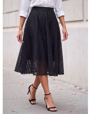 Roman Lace Cricle Skirt - Blue