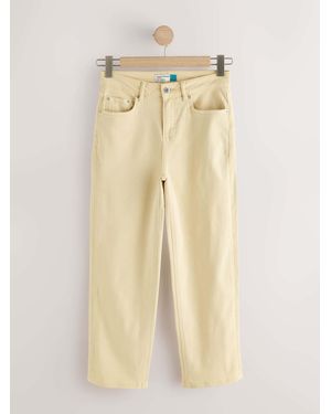 Next Butter Cropped Straight Leg Jeans - Natural