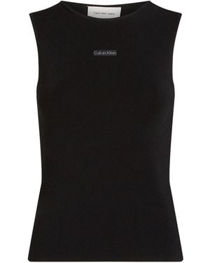 Calvin Klein Calvin Klein Sleeveless Sweater - Black