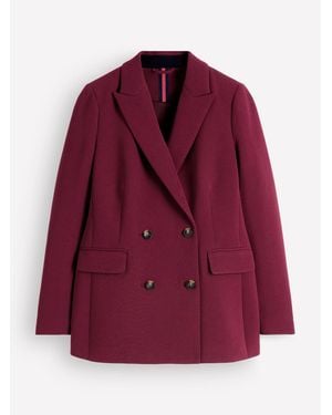 Boden Keswick Double Breasted Blazer - Purple