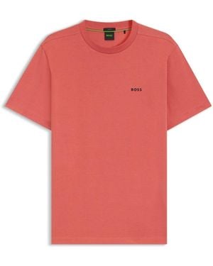 BOSS Regular Fit Logo T-Shirt - Red