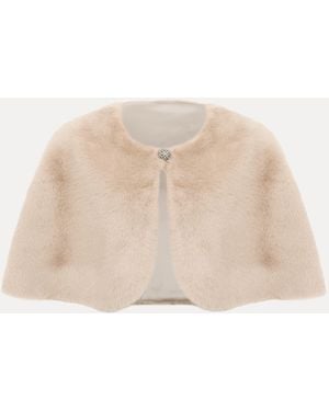 Phase Eight Faux Fur Stole Scarve - Natural