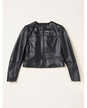 FatFace Tessa Leather Jacket - Black