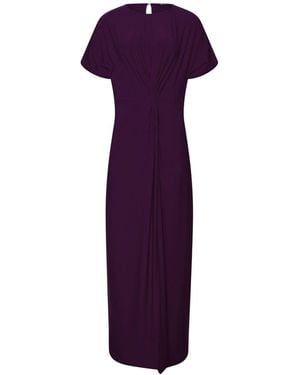 Long Tall Sally Long Tall Sally Knot Detail Midi Dress - Purple