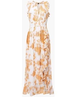 French Connection French Connection Elko Jaquard Flutted Midi Dress - White
