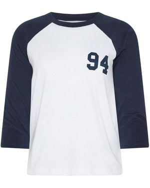 PixieGirl Petite Contrast Raglan Long Sleeve T-Shirt - Blue