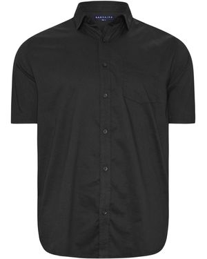 BadRhino Big & Tall Stretch Short Sleeve Shirt - Black