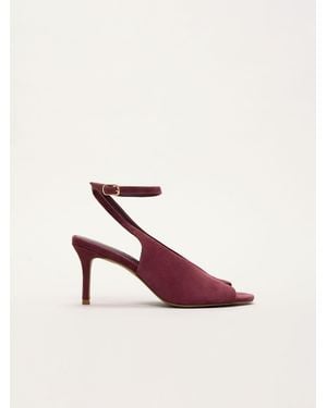 Phase Eight Suede Heeled Sandals - Pink