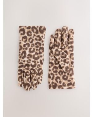 Next Fleece Gloves - Natural