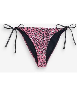 HUGO Print Side Tie Bikini Bottoms - Pink