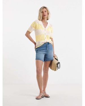 JD Williams Crochet Patchwork Cardigan - Blue