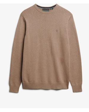Superdry Essentials Cotton Sweater - Brown