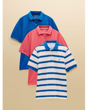 Joules Woody Polo Shirts 3 Pack - Blau