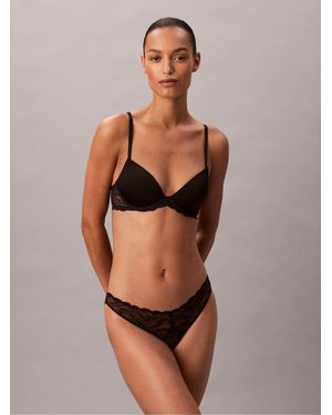 Calvin Klein Calvin Klein Lift Demi Bra Sensual Stretch Lace - Black