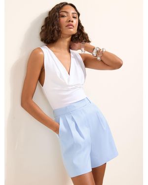 Friends Like These Crosshatch Tailored Shorts - White