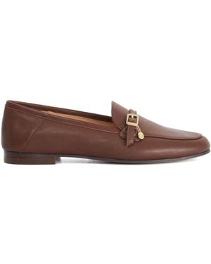 Dune Dark Leather Greya Loafers - Brown