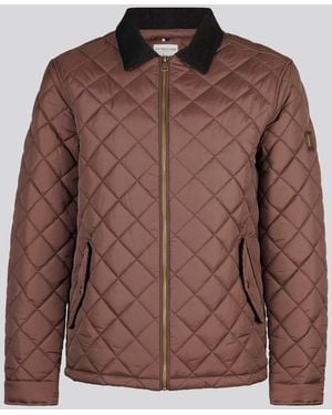 U.S. POLO ASSN. U. S. Polo Assn U. S. Polo Assn. Diamond Quilt Padded Collared Jacket - Brown