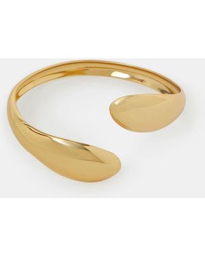 Accessorize Tone Stainless Steel Open Cuff Bracelet - Metallic