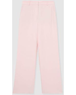 Reiss Petite Wide-Leg Tailored Pants - Pink