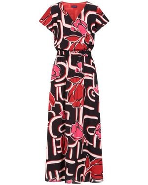 Hot Squash Chiffon Maxi Dress - Red