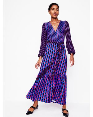 Boden Ophelia Wrap Midi Jersey Dress - Purple