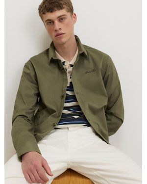 River Island Slim Fit Overshirt - Green