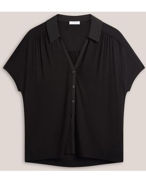 Hobbs Miley V-Neck Jersey Shirt - Black