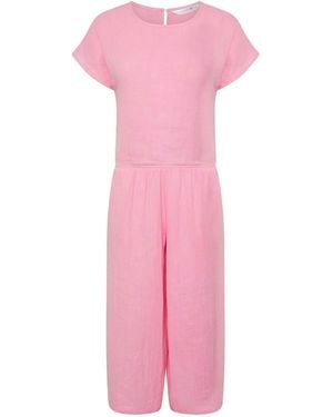 PixieGirl Petite Cheesecloth Top & Cropped Pants Set - Pink