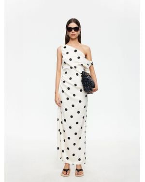 Lioness Sweetheart Fitted Maxi Dress With Sweetheart Neckline - White