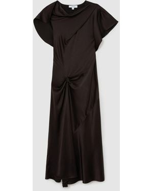 Reiss Sasha Satin-Midikleid Mit Drapedetail - Mehrfarbig