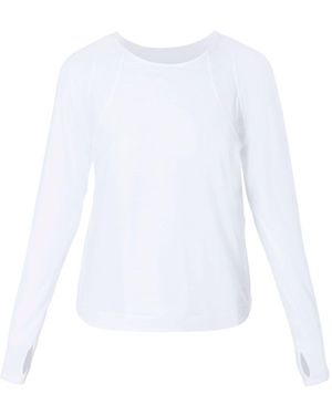 Sweaty Betty Breathe Easy Mesh Long Sleeve Top - White