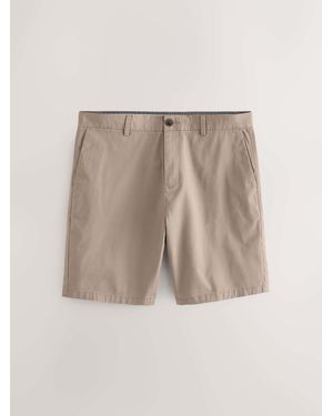 Next Dark Stone Slim Fit Stretch Chinos Shorts - Natural