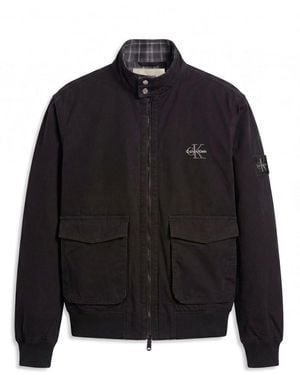 Calvin Klein Calvin Klein Cotton Canvas Harrington Jacket - Black