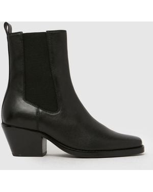 schuh Bess Square Toe Western Boot - Black
