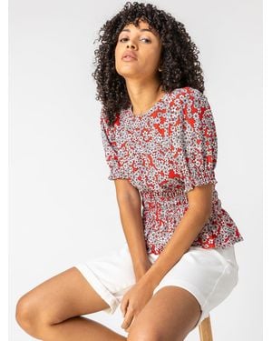 Roman Turned Hem Denim Shorts - White