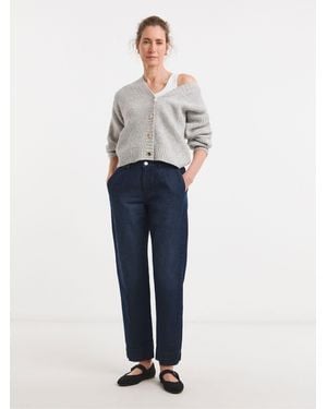 JD Williams Elasticated Waist Peg Leg Jeans - Blue