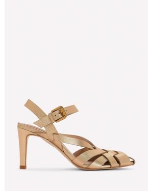 Boden Slotted Strap Heeled Sandals - Natural