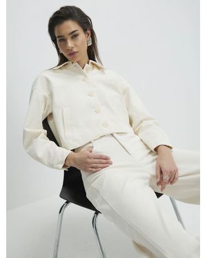 River Island Corduroy Jacket - White