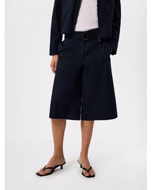 Whistles Compact Cotton Bermuda Shorts - Blue