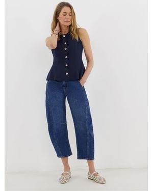 JD Williams Denim Waistcoat - Blue