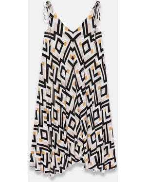 Mint Velvet Geo Print Maxi Dress - White