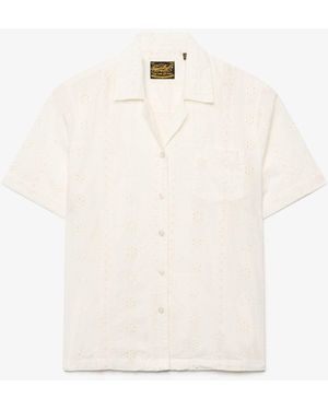Superdry Heritage Broderie Short Sleeves Shirt - White
