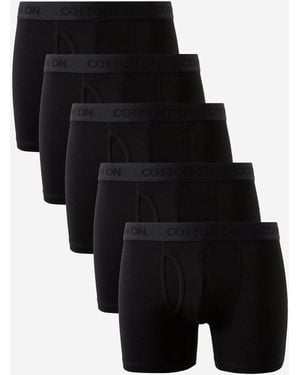Cotton On Cotton On Cotton Boxer Brief 5 Pack - Black